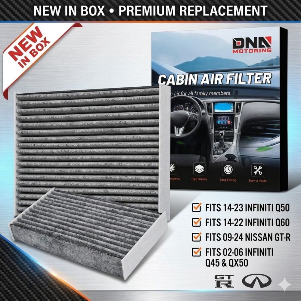 DNA Motoring Cabin Air Filter CAF-008 fits Infiniti Q50 Q60 QX50 Nissan GT-R NIB